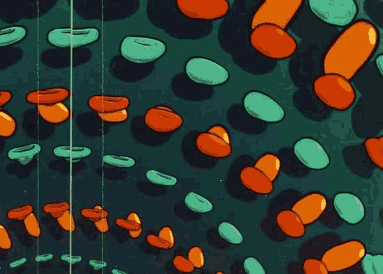 Shapes Bean Falling Loop GIF