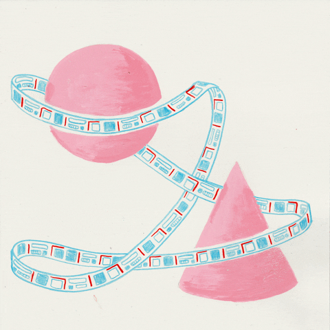 Shapes Cone Sphere Art GIF