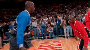 Shaq Dunking Dribble GIF