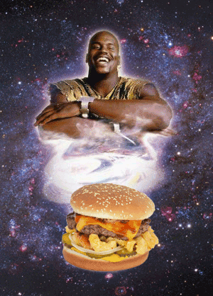 Shaq Dunking Genie Burger GIF