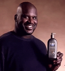 Shaq Dunking Hair Shampoo GIF