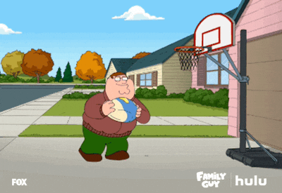 Shaq Dunking Peter Griffin GIF