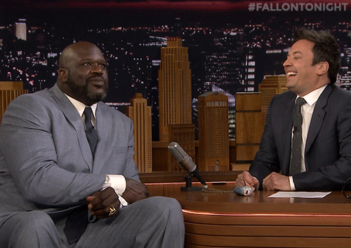 Shaq Kiss Jimmy Fallon GIF | GIFDB.com