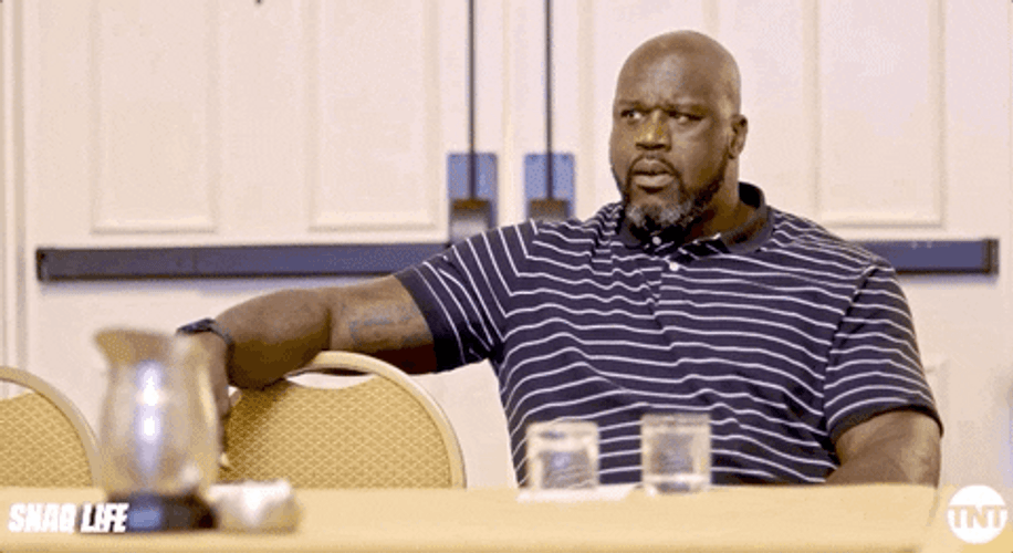 Shaquille O'neal Angry Confused Eating GIF