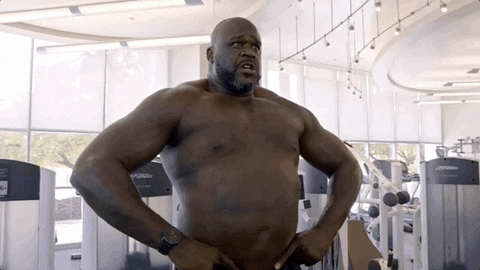 Shaquille O'neal Flex Muscle GIF