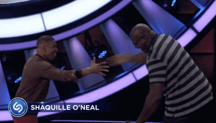 Shaquille O'neal Handshake Hug GIF