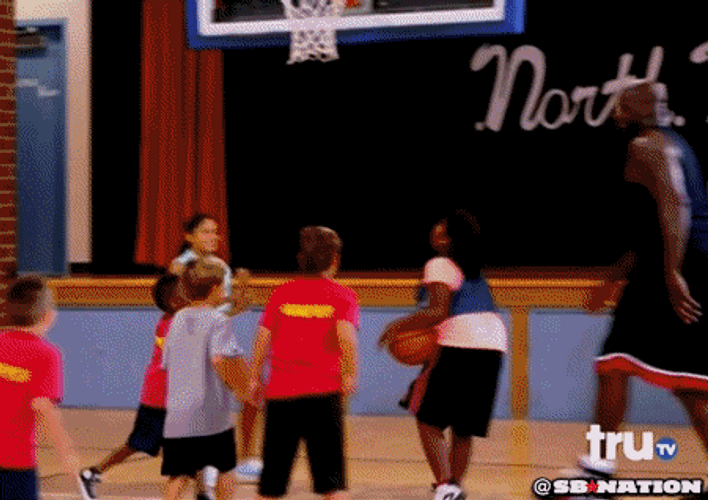 Shaquille O'neal Kids Basketball Game GIF