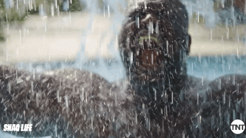 Shaquille O'neal Scream Pool Water GIF