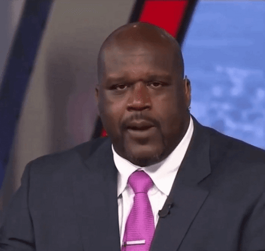 Shaquille O'neal Serious Lips Lick GIF
