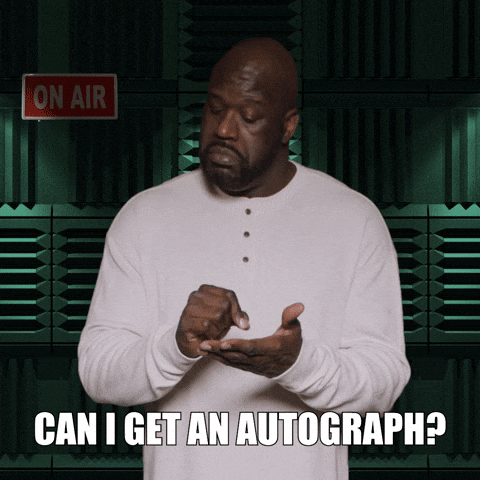 Shaquille O'neal Signs Autograph Gesture GIF