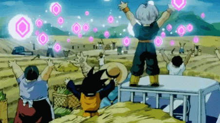 Sharing Energy For Spirit Bomb GIF