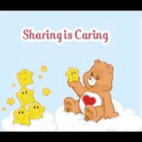 Sharing Is Caring Assorted Graphic Artworks GIF
