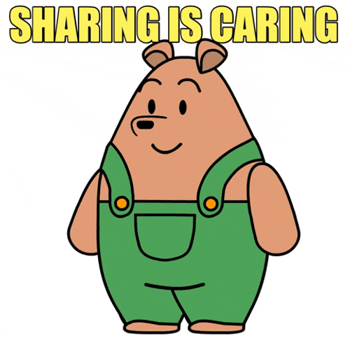 Sharing Is Caring By Pants Bear GIF