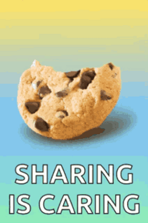 Sharing Is Caring Half Bitten Cookie GIF
