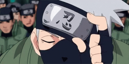 Sharingan Naruto Kakashi Hatake Salute GIF