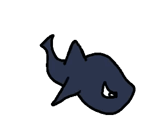 Shark Eating Shark with Open Mouth