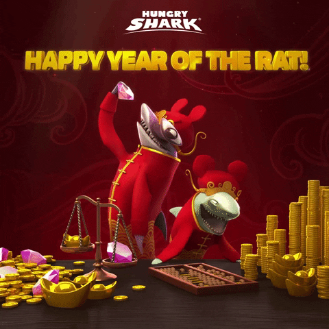 Shark Happy Chinese New Year GIF