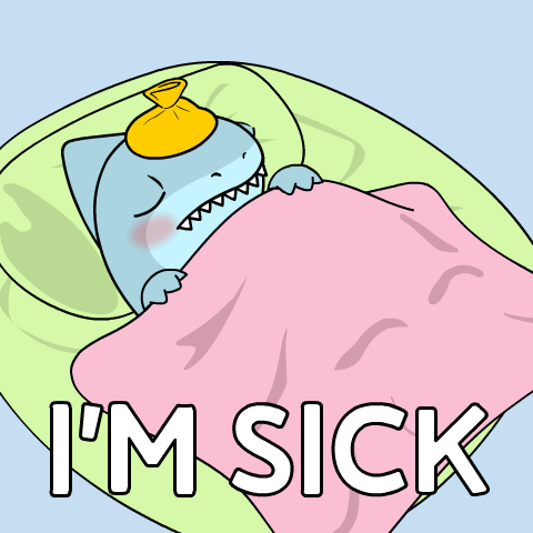 Shark Lying in Bed I M Sick