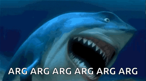 Shark Saying Arg Arg Arg GIF