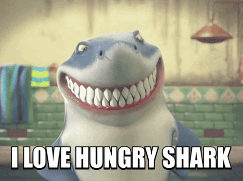 Shark Saying I Love Hungry Shark