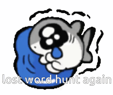 Shark Saying Lost Word Hunt Again GIF
