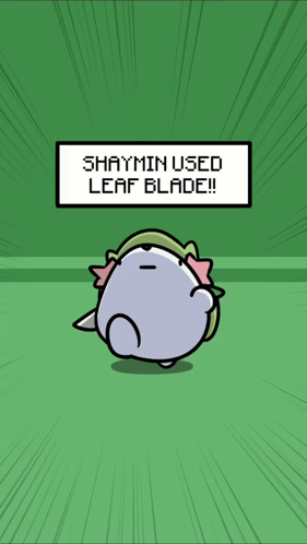 Shark With Knife And Shaymin Leaf Blade Sign GIF