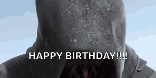 Shark with Open Mouth Saying Happy Birthday