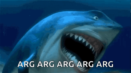 Shark With Wide Open Mouth Arg Arg Arg GIF