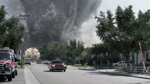 Sharknado Chasing A Car GIF
