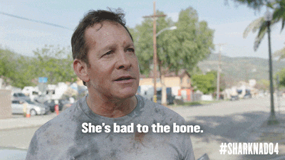 Sharknado Colton Shes Bad To The Bone GIF