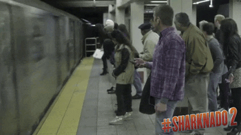 Sharknado Sharks In The Subway GIF