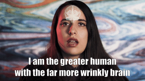 Sharp Girl With Big Brain GIF