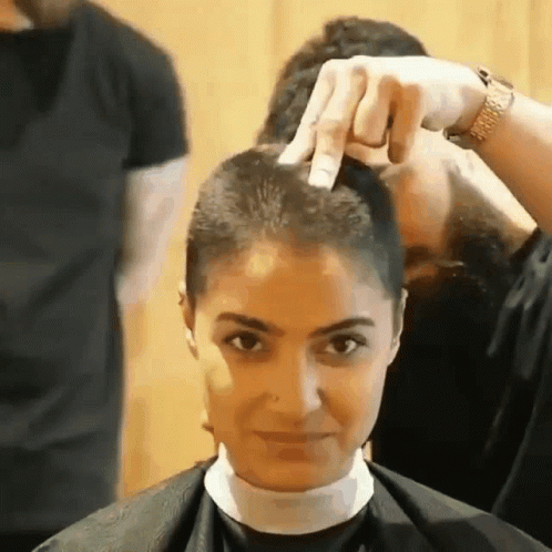 Shaved Head Haircut GIF