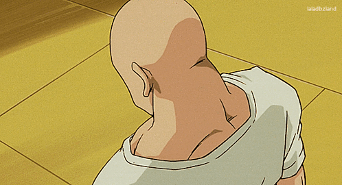Shaved Head Man White Shirt Saying Laladzland