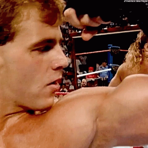 Shawn Michaels Kissing A Muscle GIF