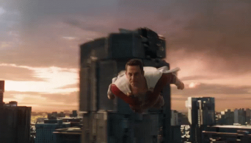 Shazam Flying Super Hero GIF