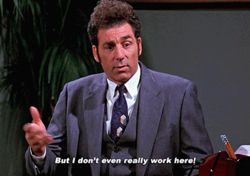 She Doesn't Even Go Here Cosmo Kramer Seinfeld GIF
