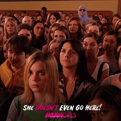 She Doesn't Even Go Here Mean Girls Damian GIF