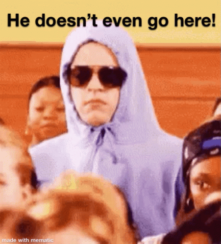 She Doesn't Even Go Here Mean Girls Meme GIF
