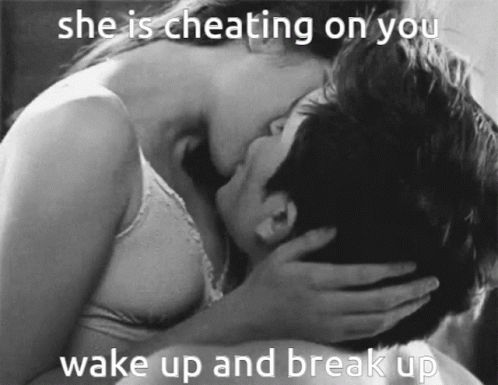 She Is Cheating On You Wake Up GIF