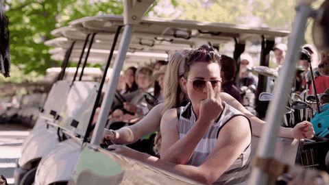 She Want Some Race Using Golf Cart GIF