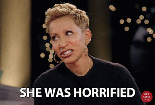 She Was Horrified While Doing The Interview GIF