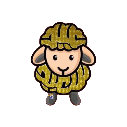 Sheep Wearing Gold Hat