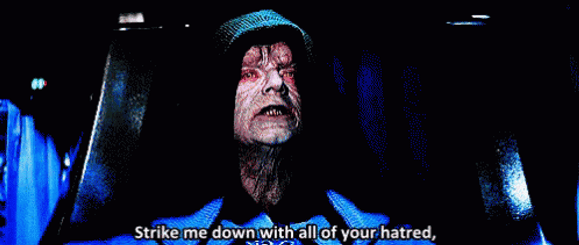 Sheev Palpatine Let The Hate Flow Through You GIF
