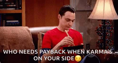 Sheldon Big Bang Theory Karma GIF