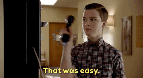 Sheldon Cooper That Was Easy GIF