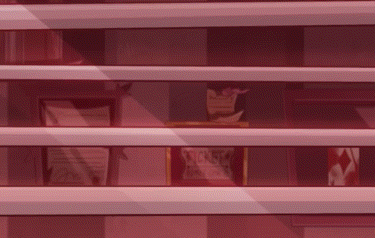 Shelf With Picture Saying Seks GIF
