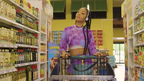 Shenseea Oh Sure Singing In The Mart GIF