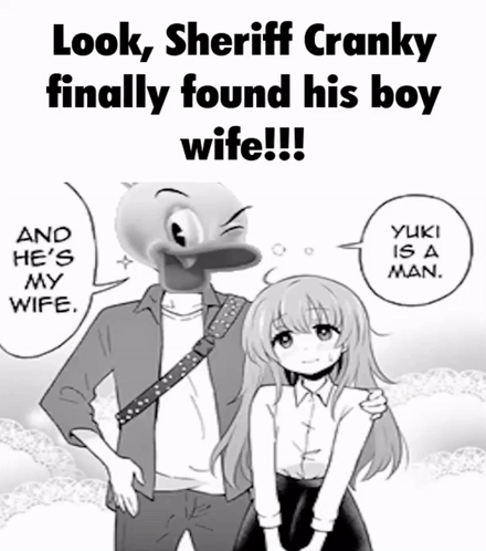 Sheriff Cranky Finally Found His Boy Wife !!! GIF