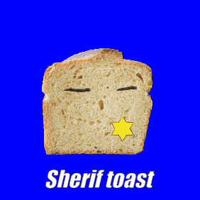 Sheriff Toast With Yellow Star GIF